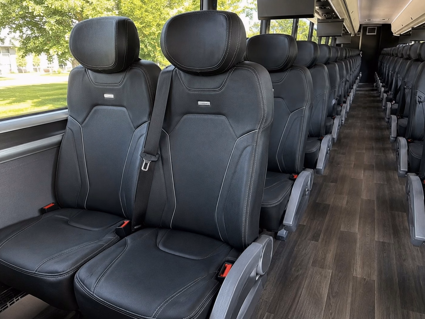 queens charter bus interior