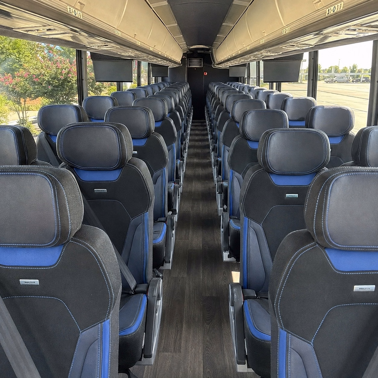 queens charter bus rental interior