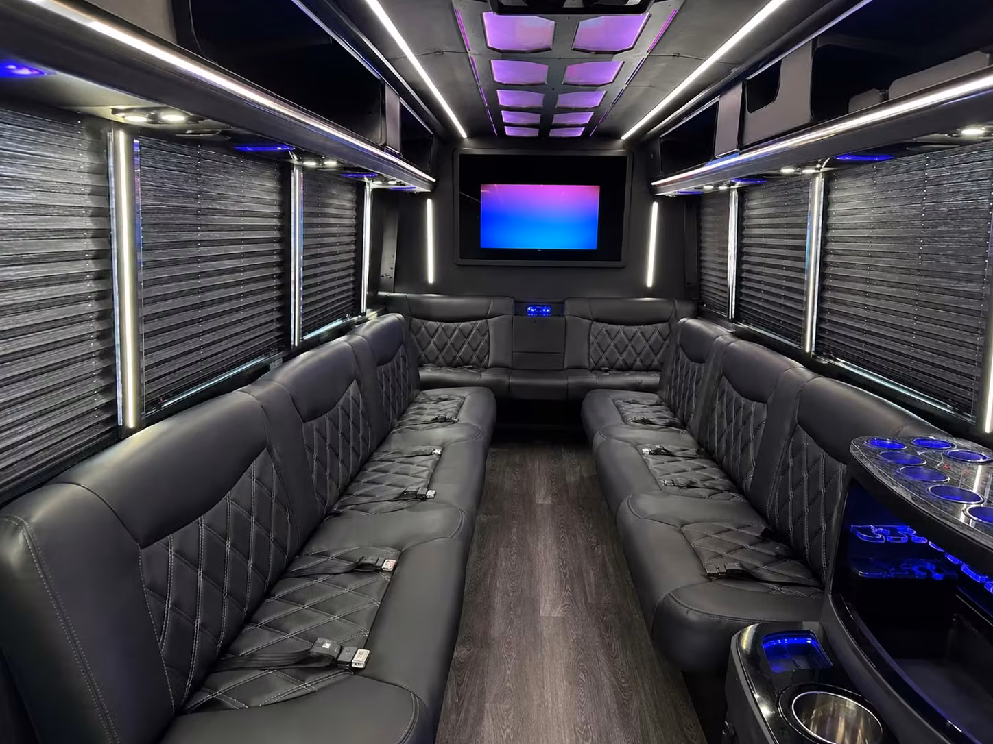 queens prom party buses with the amenities your group will love